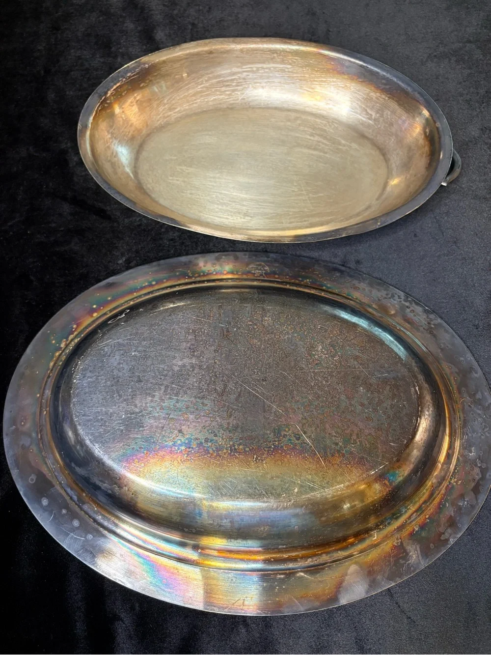 Vintage Oval Silver- Plated Covered Vegetable Dish